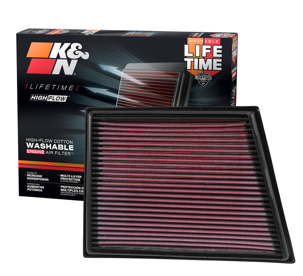 K&N 33-3025 Replacement Air Filter for Select BMW 118i, BMW 120i, BMW 128ti, BMW 220i, BMW 220i Gran Coupe, BMW 228i Gran Coupe, BMW 228i xDrive Gran Coupe, BMW X1, BMW X2, Mini Cooper, Mini Cooper Clubman, Mini Cooper Countryman