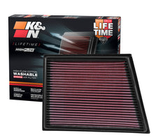 Load image into Gallery viewer, K&amp;N 33-3025 Replacement Air Filter for Select BMW 118i, BMW 120i, BMW 128ti, BMW 220i, BMW 220i Gran Coupe, BMW 228i Gran Coupe, BMW 228i xDrive Gran Coupe, BMW X1, BMW X2, Mini Cooper, Mini Cooper Clubman, Mini Cooper Countryman