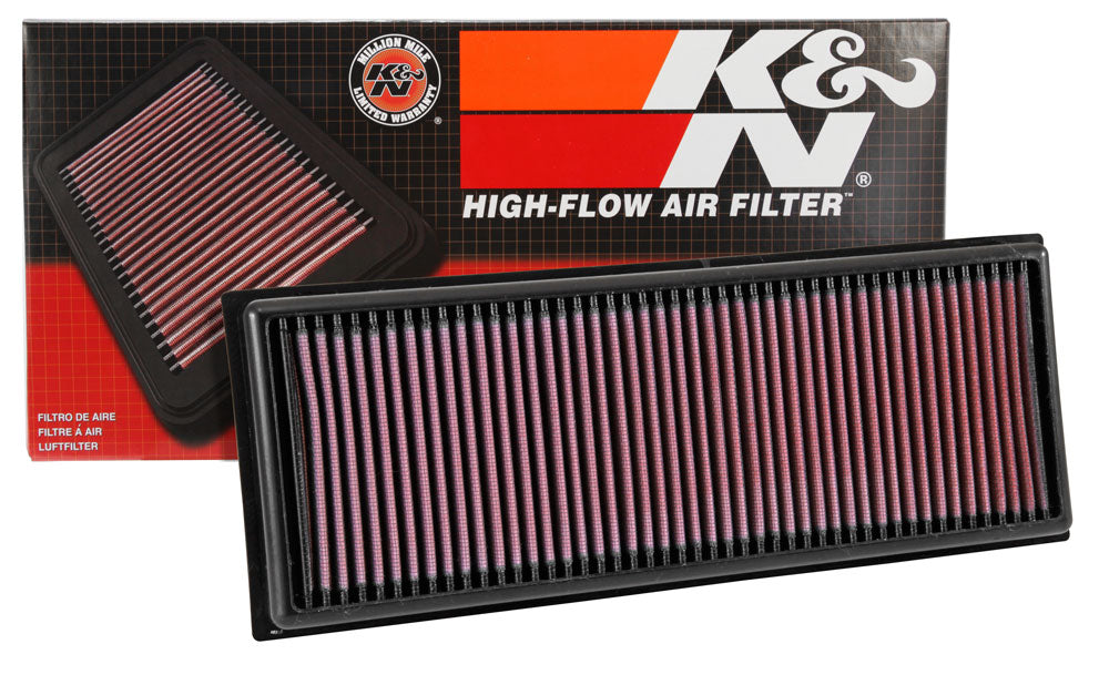 K&N 33-3039 Replacement Air Filter for Select Peugeot 2008, Peugeot 208, Peugeot 5008, Peugeot Partner