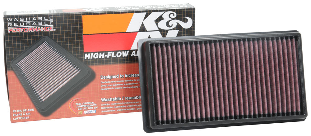 K&N 33-3122 Replacement Air Filter for Select Peugeot 3008, Peugeot Expert, Peugeot Traveller
