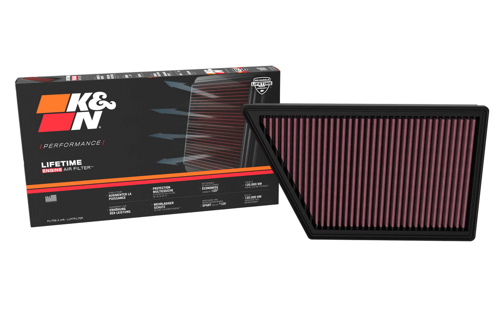 K&N 33-3185 Replacement Air Filter for Select Ford Ranger, Volkswagen Amarok