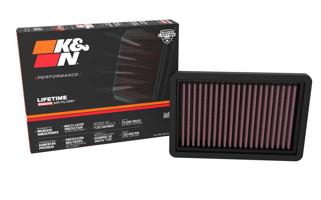 K&N 33-3187 Replacement Air Filter for Select Renault Duster, Renault Kardian