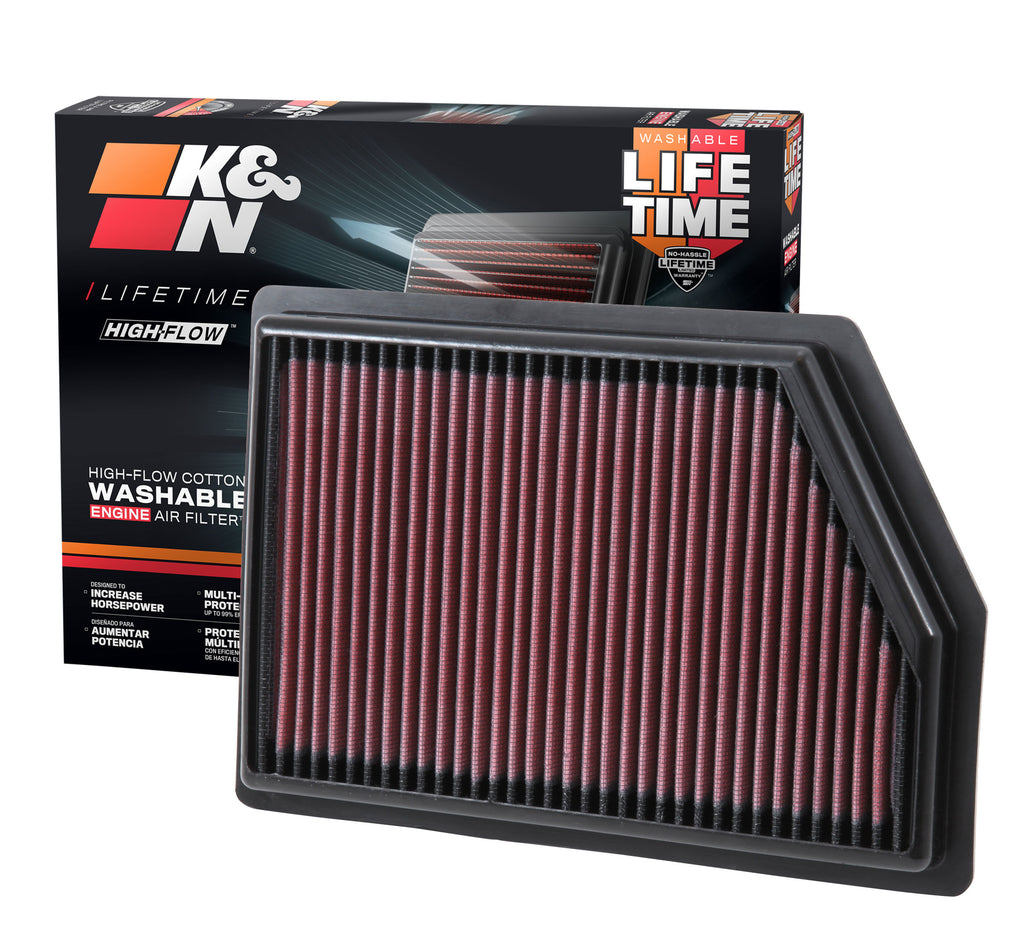K&N 33-5009 Replacement Air Filter for Select Jeep Cherokee