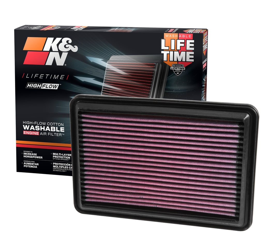 K&N 33-5016 Replacement Air Filter for Select Nissan Qashqai, Nissan Rogue, Nissan Rogue Sport, Nissan X-Trail, Renault Koleos