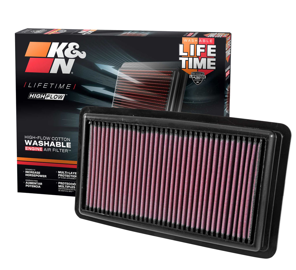 K&N 33-5041 Replacement Air Filter for Select Acura MDX, Acura TLX, Honda Odyssey, Honda Passport, Honda Pilot, Honda Ridgeline