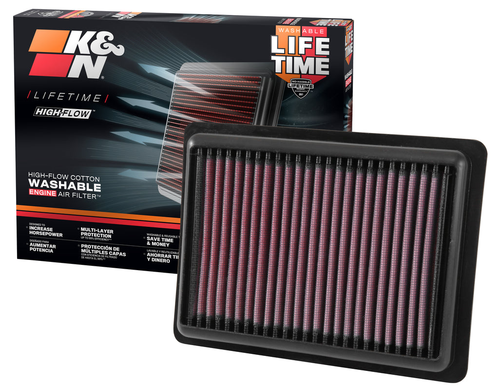 K&N 33-5043 Replacement Air Filter for Select Chevrolet Spark
