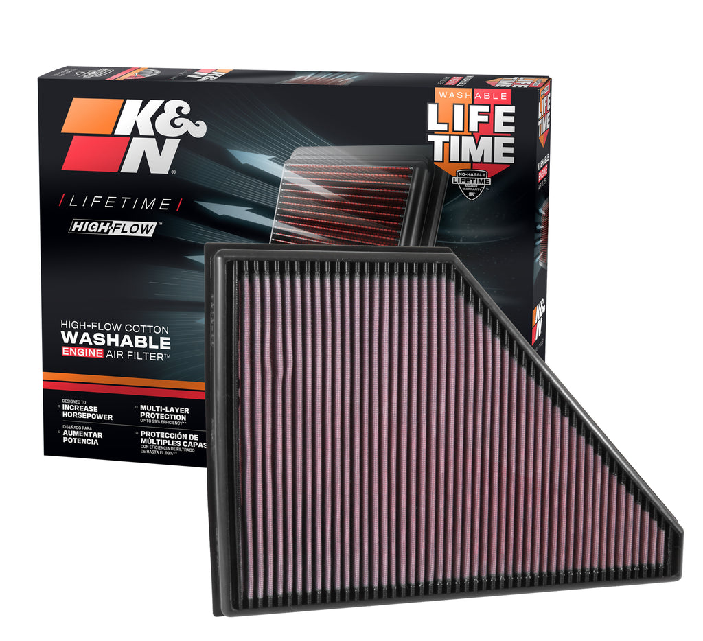 K&N 33-5056 Replacement Air Filter for Select Buick Enclave, Cadillac XT5, Cadillac XT6, Chevrolet Blazer, Chevrolet Traverse, Chevrolet Traverse Limited, GMC Acadia