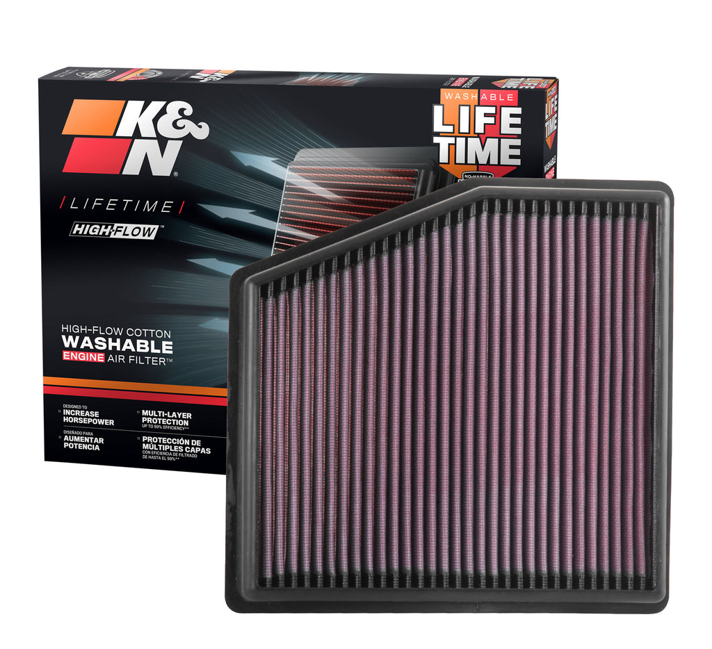K&N 33-5061 Replacement Air Filter for Select Chrysler Grand Caravan, Chrysler Pacifica, Chrysler Voyager