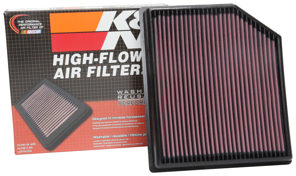 K&N 33-5077 Replacement Air Filter for Select Dodge Durango, Jeep Grand Cherokee