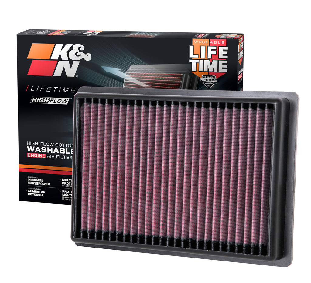 K&N 33-5079 Replacement Air Filter for Select Lexus RX450h, Lexus RX450hL, Toyota Highlander