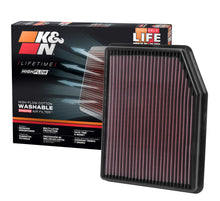 Load image into Gallery viewer, K&amp;N 33-5083 Replacement Air Filter for Select Cadillac Escalade, Cadillac Escalade ESV, Chevrolet Silverado 1500, Chevrolet Silverado LTD, Chevrolet Silverado Nueva, Chevrolet Silverado HD, Chevrolet Silverado HD, Chevrolet Suburban, Chevrolet Tahoe, GMC