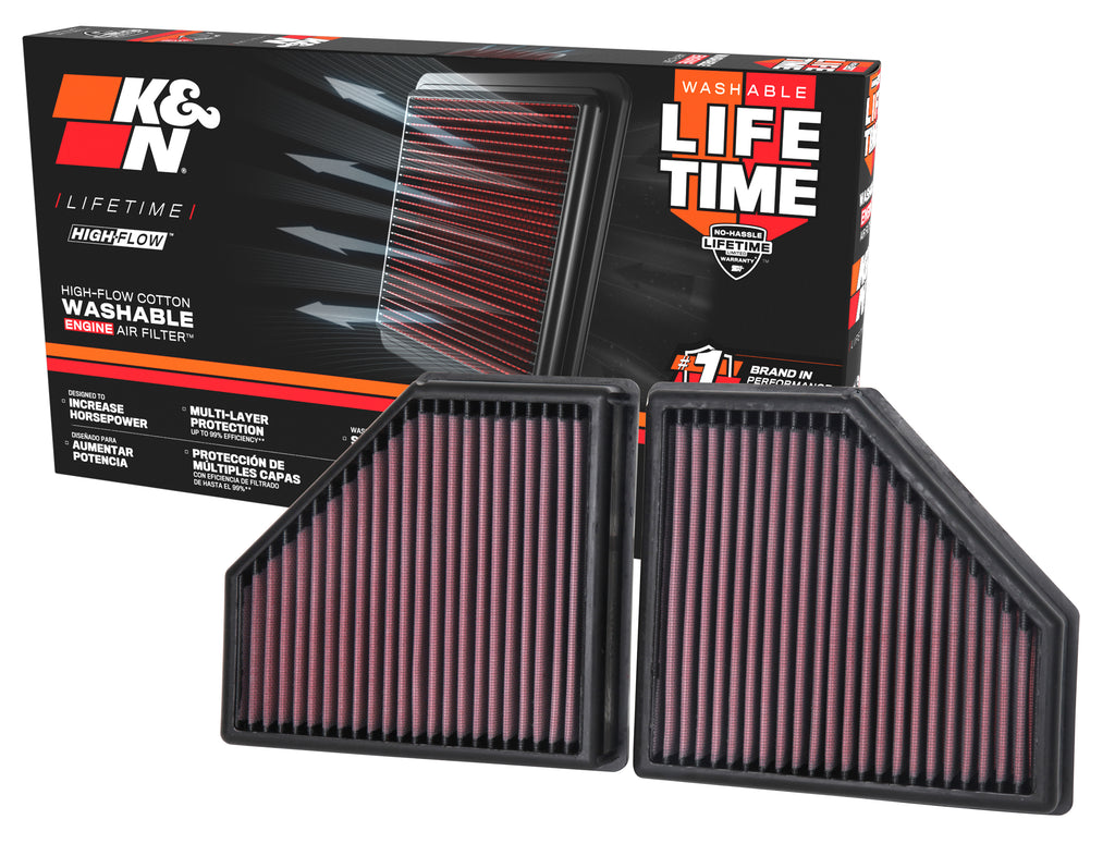 K&N 33-2422 Replacement Air Filter for Select Honda City, Honda Fit