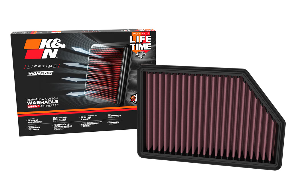 K&N 33-5098 Replacement Air Filter for Select Chevrolet Silverado HD, Chevrolet Silverado HD, GMC Sierra HD, GMC Sierra HD
