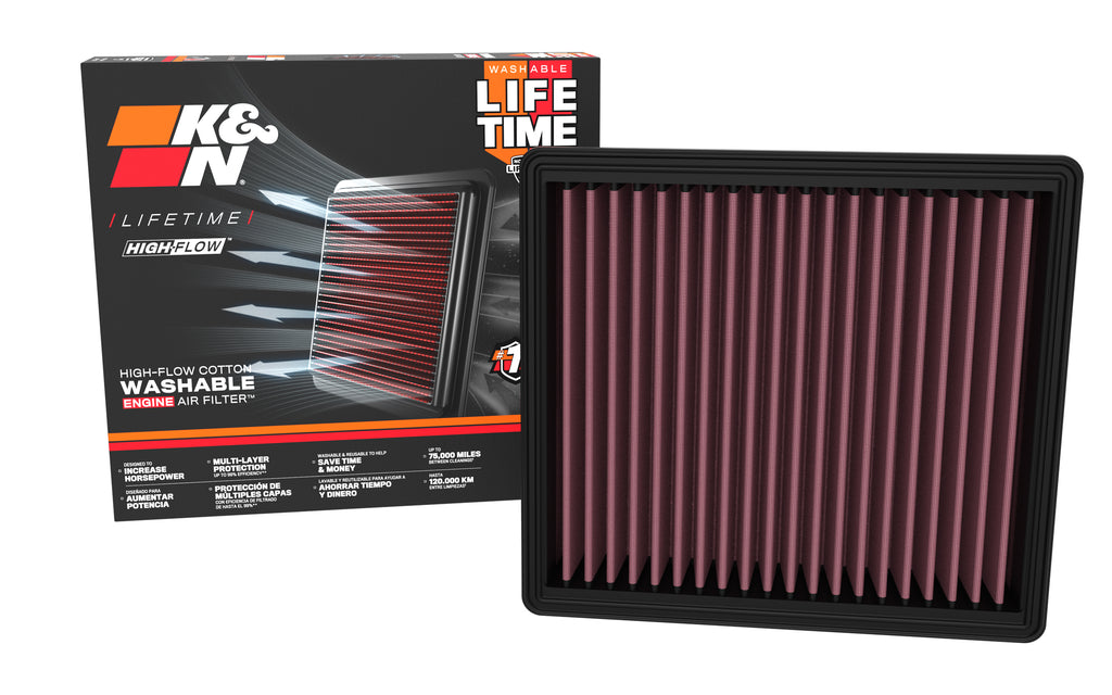 K&N 33-5100 Replacement Air Filter for Select Ford F-250 Super Duty, Ford F-350 Super Duty, Ford F-450 Super Duty, Ford F-550 Super Duty, Ford F-600 Super Duty