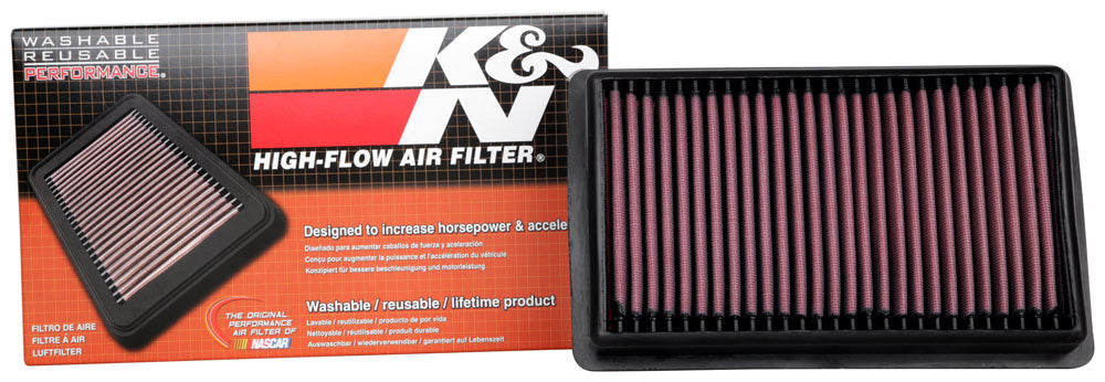 K&N 33-5106 Replacement Air Filter for Select Jeep Gladiator, Jeep Wrangler