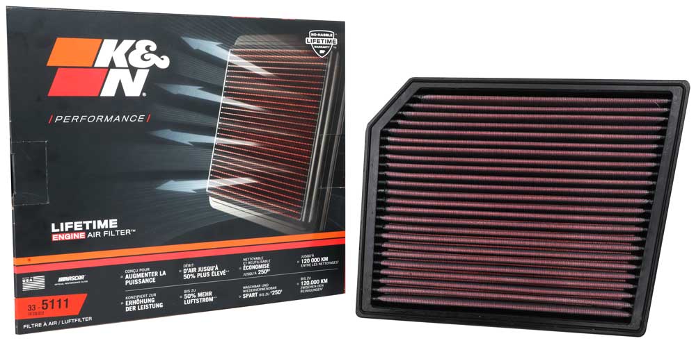 K&N 33-5111 Replacement Air Filter for Select BMW 128ti, BMW M135i, BMW M235i xDrive Gran Coupe, BMW X2, Mini Cooper, Mini Cooper Clubman, Mini Cooper Countryman