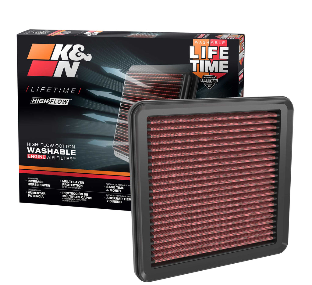 K&N 33-5120 Replacement Air Filter for Select Acura ADX, Acura Integra, Honda Accord, Honda CR-V, Honda Civic