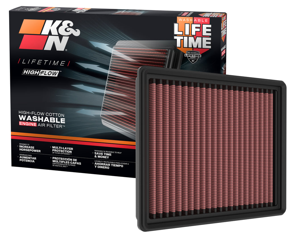 K&N 33-5122 Replacement Air Filter for Select Ford Escape, Ford Maverick, Lincoln Corsair