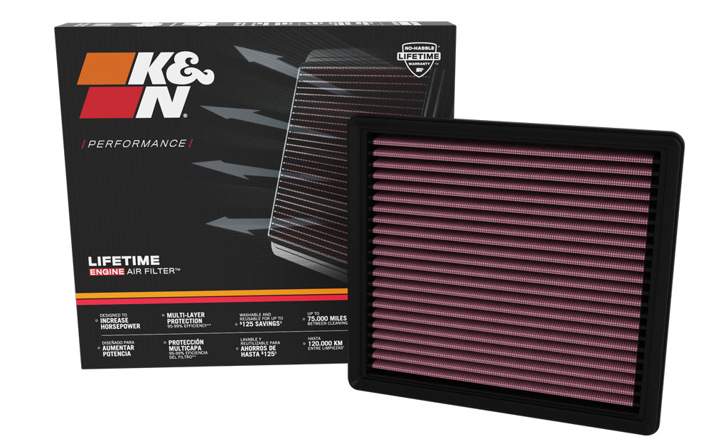 K&N 33-5127 Replacement Air Filter for Select Jeep Wrangler