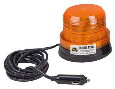 Wolo Horns 3300-A BRIGHT STAR AMBER- Powerful Strobe 2.5 Joule Warning Light, 1 Flash Per Second Amber Lens, Magnet Base, 10 ft. Coiled Power Wire with Cigarette Lighter Plug. 12 Volt