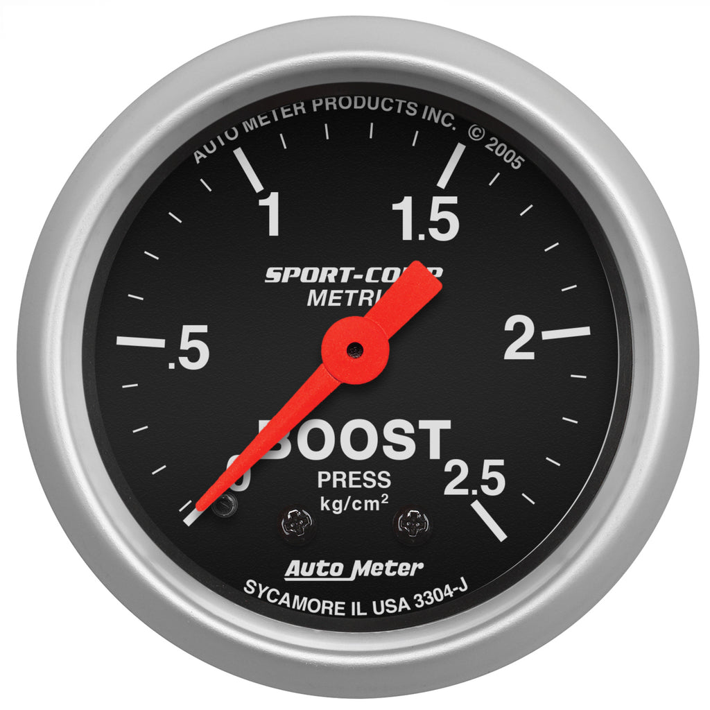 AutoMeter 3304-J GAUGE, BOOST, 2 1/16", 2.5KG/CM2, MECHANICAL, SPORT-COMP
