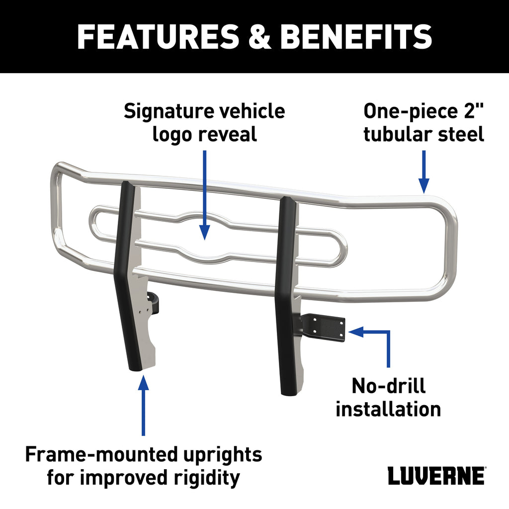 Luverne 331443-331610 2in. Grille Guard-Chrome - Truck Part Superstore