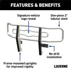 Luverne 331523-331520 LUVERNE 331523-331520 Custom 2-Inch Chrome Steel Truck Grille Guard; Select Ford for Select Ford F-150