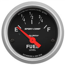 Load image into Gallery viewer, AutoMeter 3316 GAUGE, FUEL LEVEL, 2 1/16", 240OE TO 33OF, ELEC, SPORT-COMP