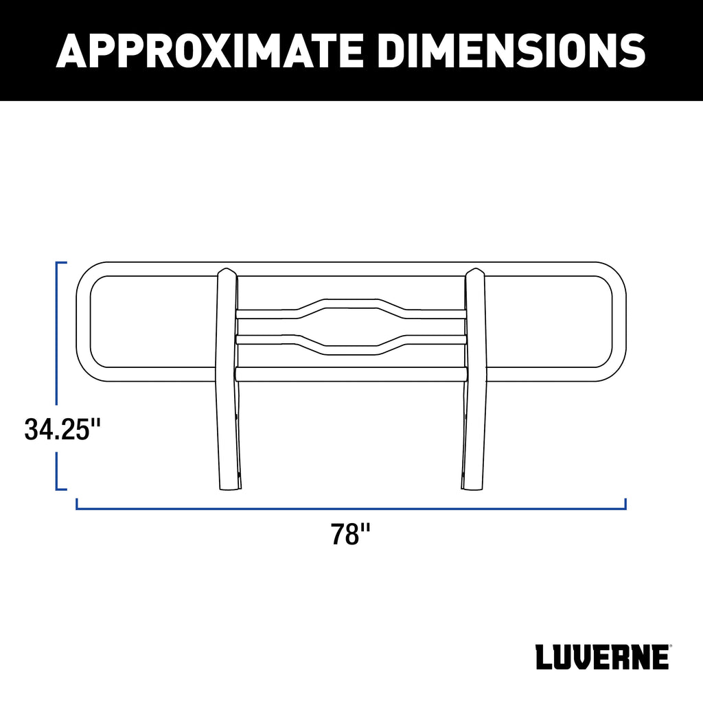 Luverne 331934-331931 Chrome Steel 2in. Tubular Grille Guard; Select Ram 1500 - Truck Part Superstore