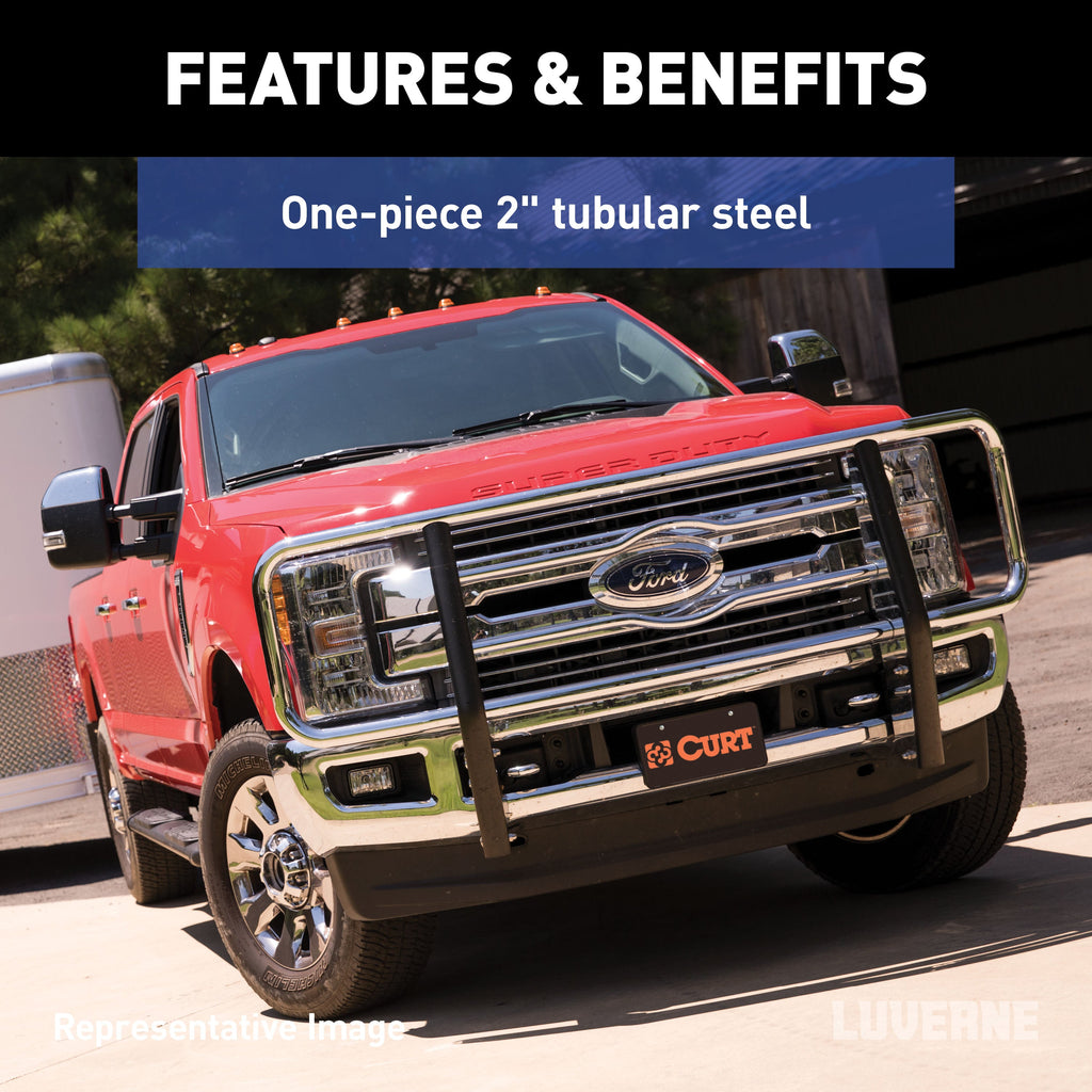 Luverne 331934-331931 Chrome Steel 2in. Tubular Grille Guard; Select Ram 1500 - Truck Part Superstore