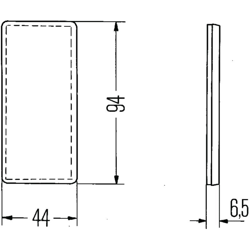 3326-Amber-Rectangular-Reflex-Reflector-With-Adhesive
