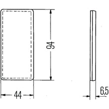 Load image into Gallery viewer, 3326-Amber-Rectangular-Reflex-Reflector-With-Adhesive