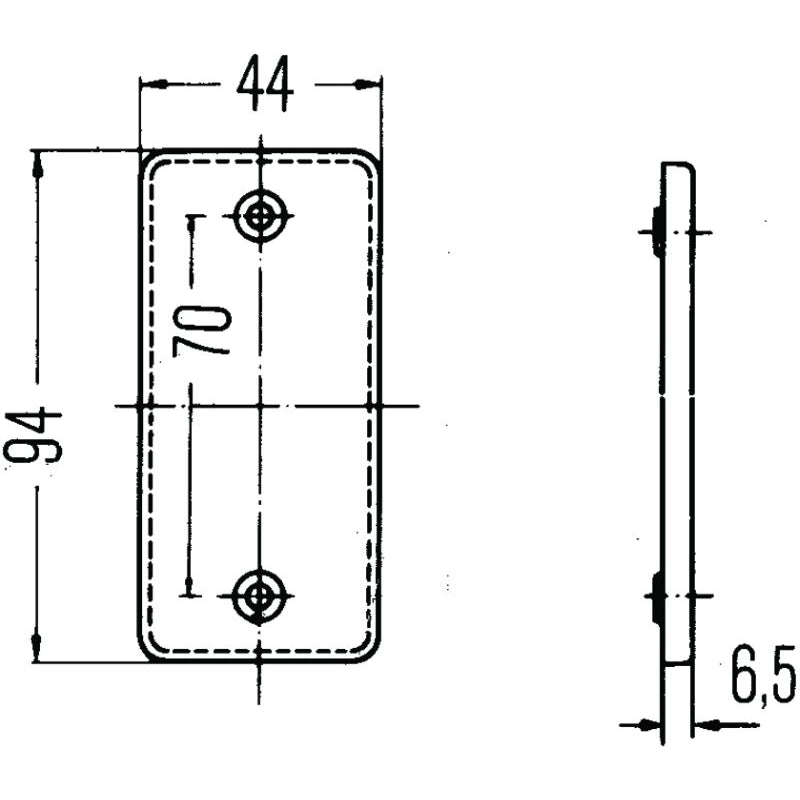 3326-Amber-Rectangular-Reflex-Reflector