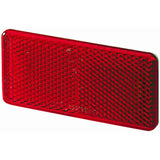 Hella 003326931 3326 Red Rectangular Reflex Reflector with Adhesive