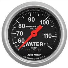 Load image into Gallery viewer, AutoMeter 3332-M GAUGE, WATER TEMP, 2 1/16", 50-115?C, MECHANICAL, SPORT-COMP