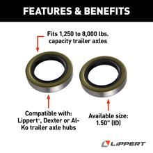 Load image into Gallery viewer, CURT 333956 Double Lip Grease Seal - 1.5" ID, 2-Pack