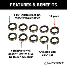 Load image into Gallery viewer, CURT 333963 Double Lip Grease Seal - 2.25" ID, 10-Pack