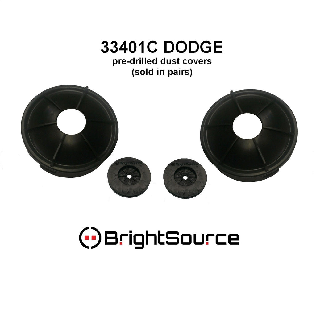 BrightSource 33401C Head Light Dust Cap; Pre-Drilled; For Use w/Non-Projector Headlamps; Pair; - Truck Part Superstore