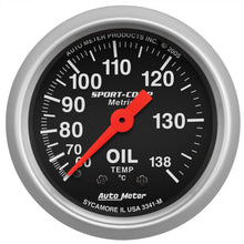 Load image into Gallery viewer, AutoMeter 3341-M GAUGE, OIL TEMP, 2 1/16", 60-140?C, MECHANICAL, SPORT-COMP