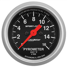 Load image into Gallery viewer, AutoMeter 3344 GAUGE, PYROMETER (EGT), 2 1/16", 1600?F, DIGITAL STEPPER MOTOR, SPORT-COMP