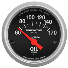 Load image into Gallery viewer, AutoMeter 3348-M GAUGE, OIL TEMP, 2 1/16", 60-170?F, ELECTRIC, SPORT-COMP