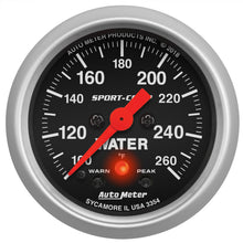 Load image into Gallery viewer, AutoMeter 3354 GAUGE, WATER TEMP, 2 1/16", 260?F, DIGITAL STEPPER MOTOR W/PK &amp; WRN, SPORT-COMP