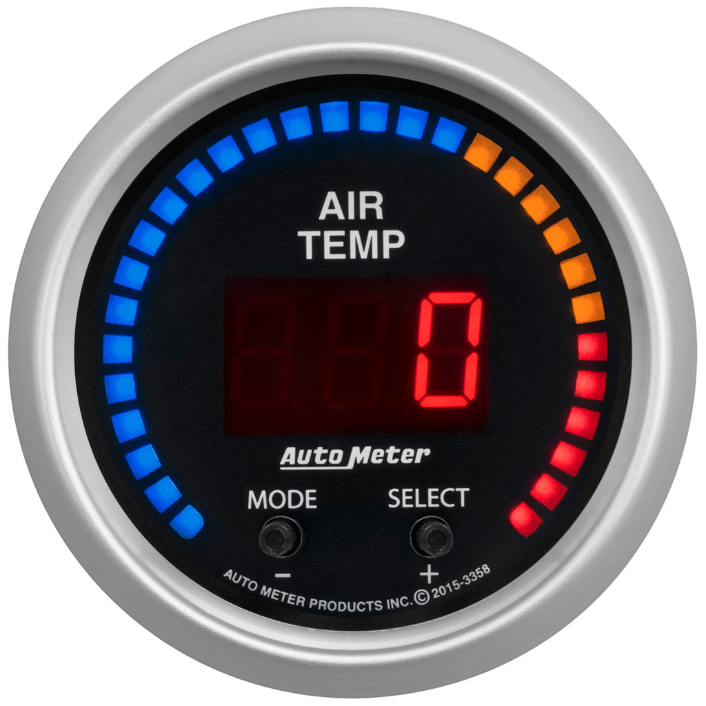 AutoMeter 3358 GAUGE, AIR TEMP, DUAL, 2 1/16", 0-300?F, DIGITAL, SPORT-COMP