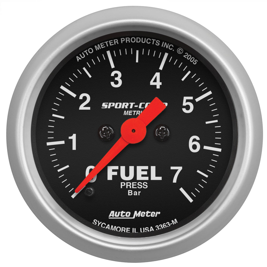 AutoMeter 3363-M GAUGE, FUEL PRESSURE, 2 1/16", 7BAR, DIGITAL STEPPER MOTOR, SPORT-COMP