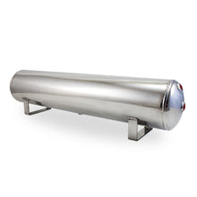 Load image into Gallery viewer, ~(7-Lbs.-15X14x10)~-4-Gal-Alum-Air-Tank---(2)-14-In-(2)-38-In-End-Ports-And-14-In-Drain-Port---30-In-L-X-6-In-D---Polished