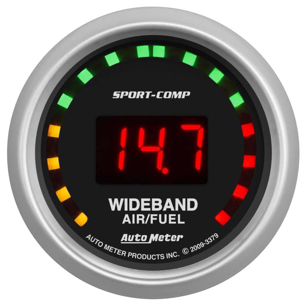 AutoMeter 3379 GAUGE, AIR/FUEL RATIO-WIDEBAND, STREET, 2 1/16", 10:1-17:1, DIGITAL, SPORT-COMP