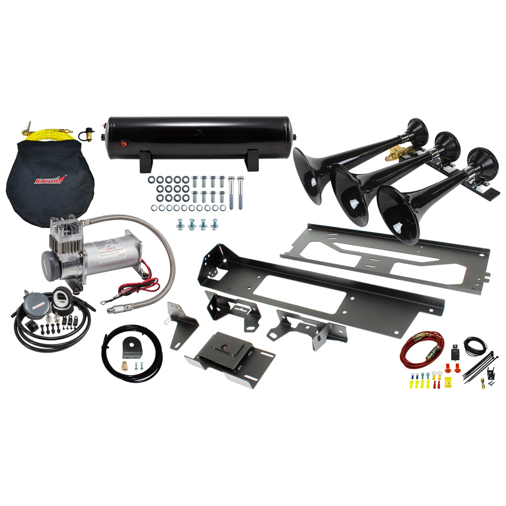 ~(34-Lbs.-34X28x11)~-Bolt-On-Train-Horn-System-For-2017-2018-Ford-F-250-And-F-350-Diesel-Trucks.