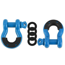 Load image into Gallery viewer, 34-Steel-D-Ring-Shackle-Set,-2-Pieces,-Blue