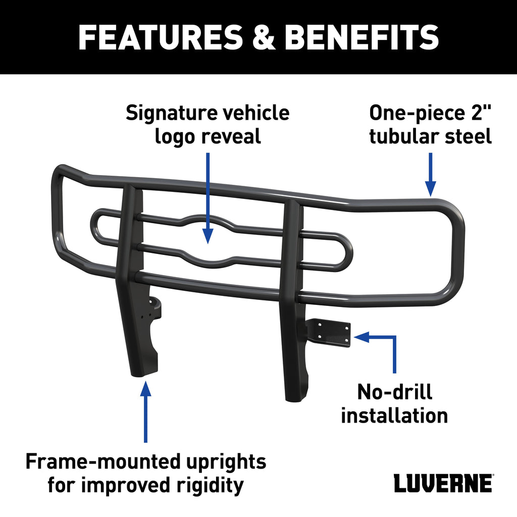 Luverne 340719-340714 2in. Grille Guard-Black - Truck Part Superstore