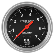 Load image into Gallery viewer, AutoMeter 3421-J GAUGE, OIL PRESSURE, 2 5/8", 7.0KG/CM2, MECHANICAL, SPORT-COMP